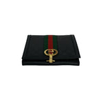Gucci Vintage Sherry Line Micro GG Leather Bifold Wallet Mini Black — view 3