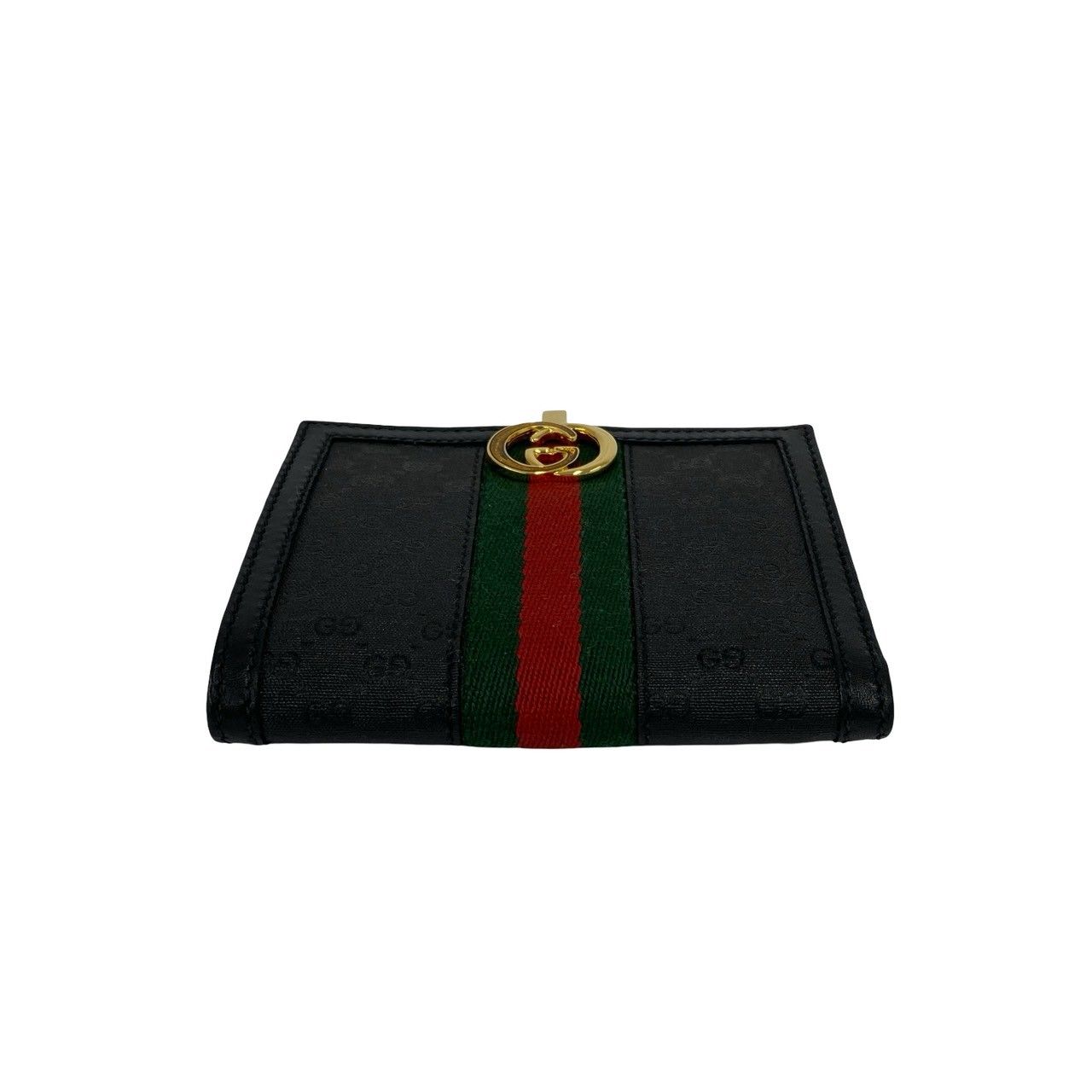 Gucci Vintage Sherry Line Micro GG Leather Bifold Wallet Mini Black — view 6