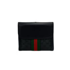 Gucci Vintage Sherry Line Micro GG Leather Bifold Wallet Mini Black — view 2