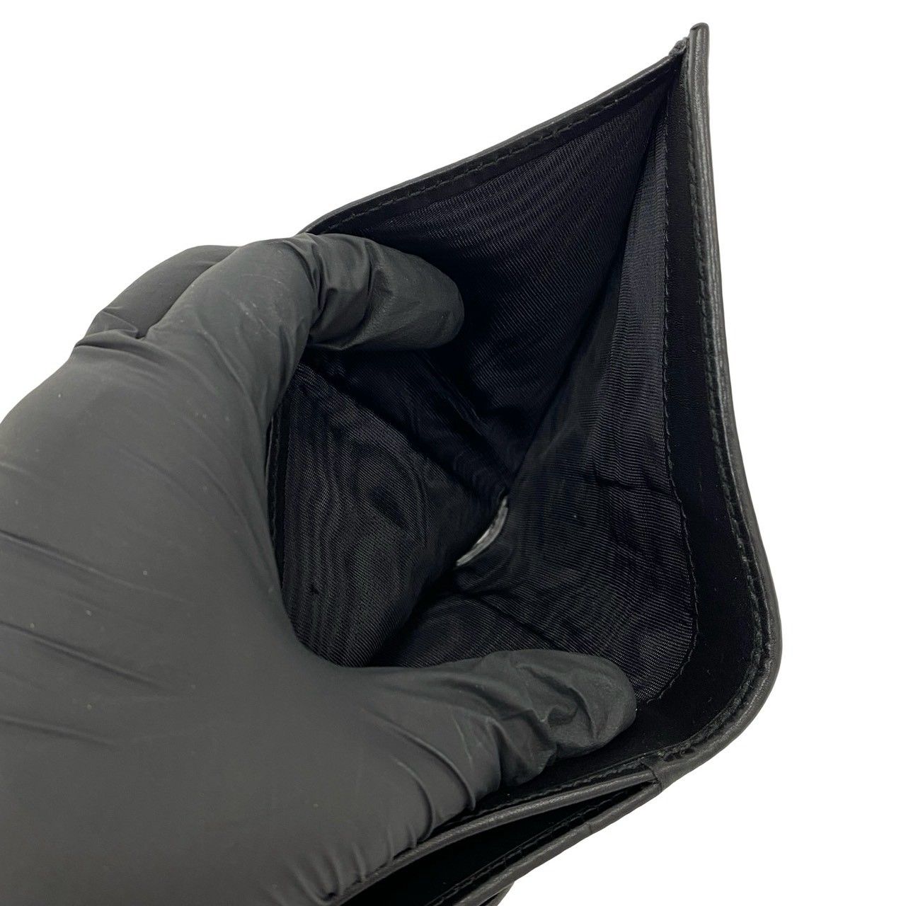 Gucci Vintage Sherry Line Micro GG Leather Bifold Wallet Mini Black — view 8