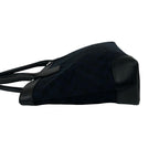 Gucci GG All Over Print Logo Canvas Leather Handbag Mini Tote Navy Black — view 5