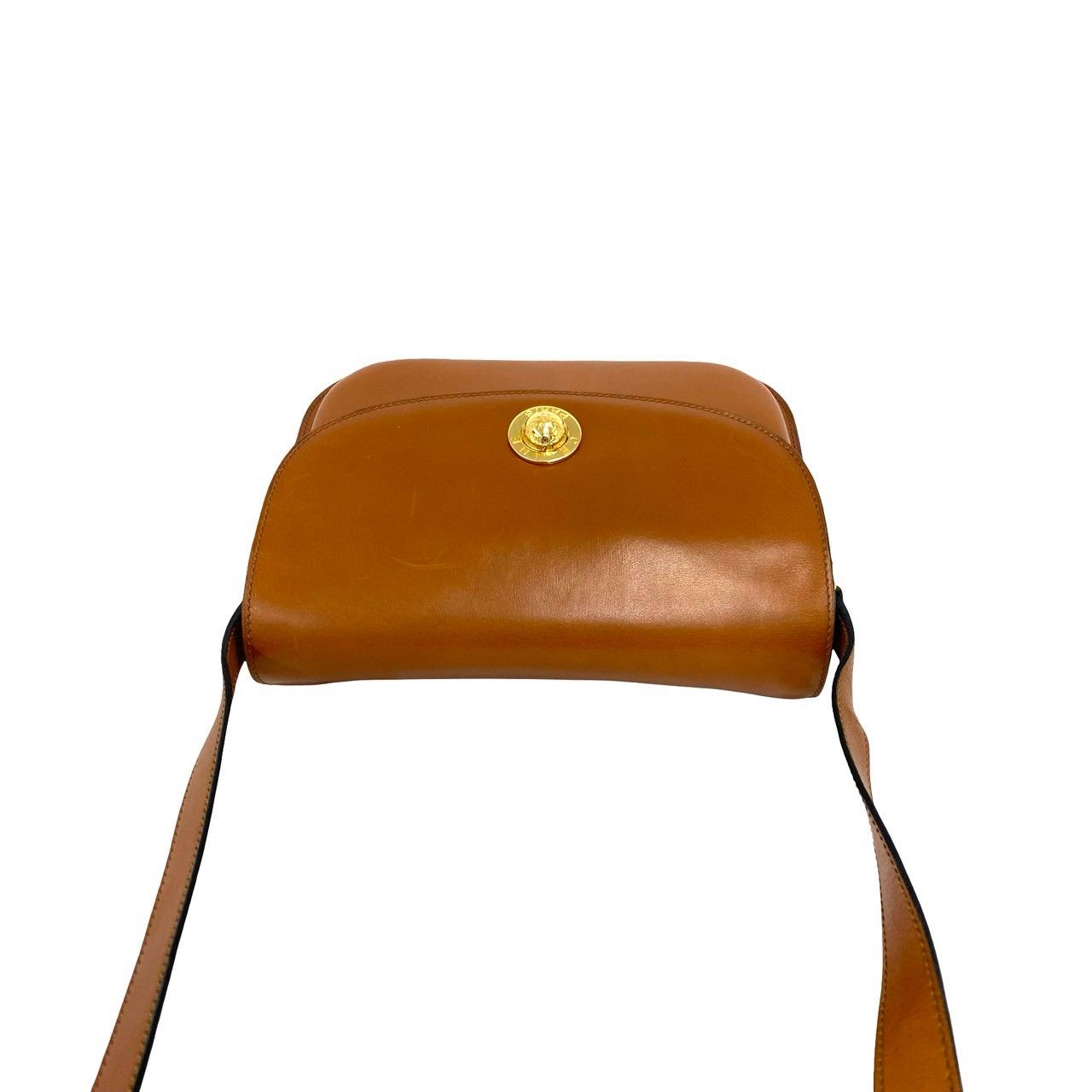 Celine Vintage Logo Star Ball Leather Shoulder Bag Pochette Brown — view 4