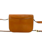 Celine Vintage Logo Star Ball Leather Shoulder Bag Pochette Brown — view 3
