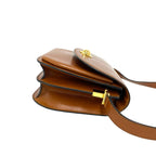 Celine Vintage Logo Star Ball Leather Shoulder Bag Pochette Brown — view 6