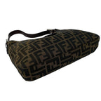 Fendi Vintage Zucca FF Pattern Canvas Leather Shoulder Bag Brown — view 7