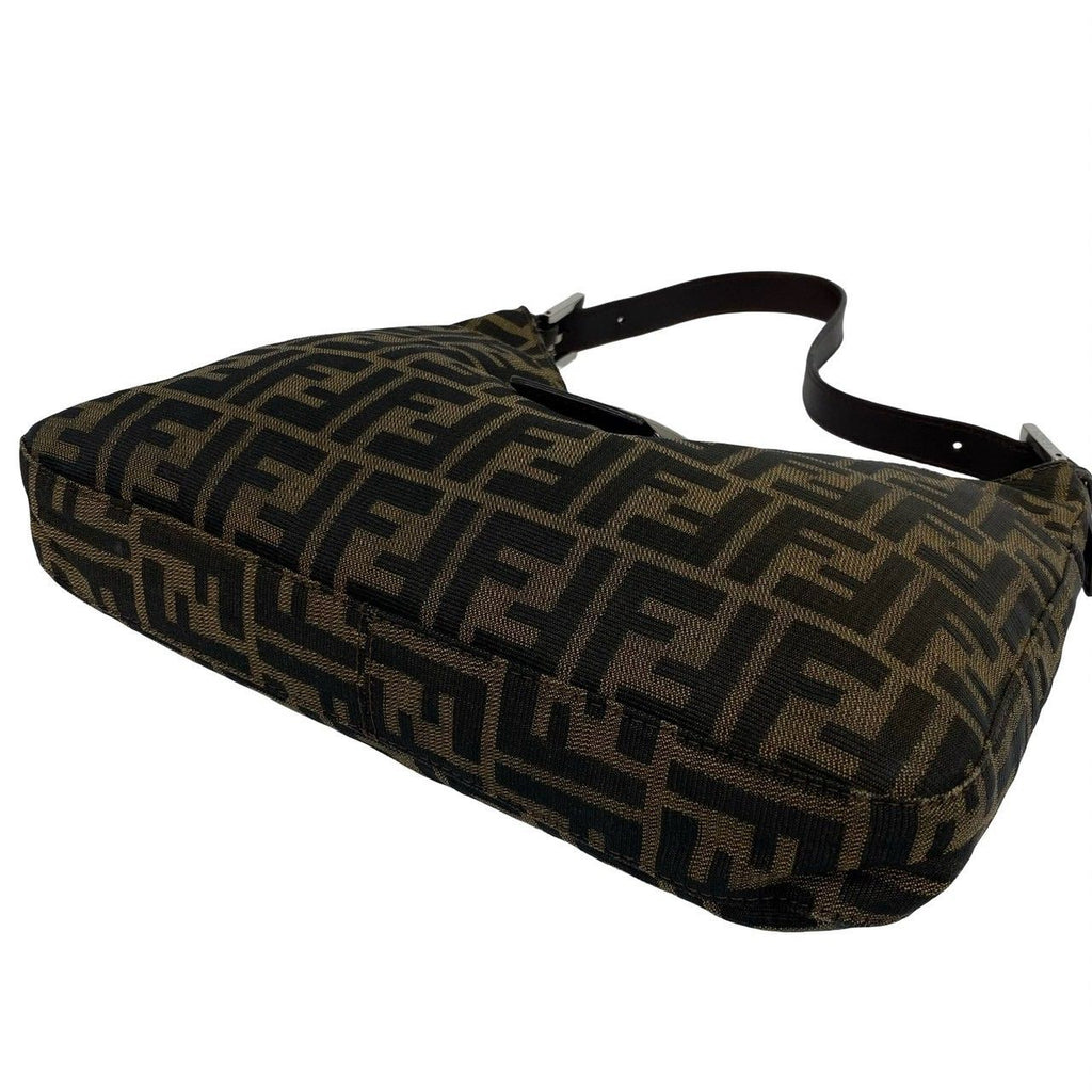 Fendi Vintage Zucca FF Pattern Canvas Leather Shoulder Bag Brown — view 8