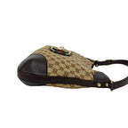 Gucci Sherry Line GG Pattern Logo Horsebit Canvas Leather Shoulder Bag Brown — view 6