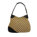 Gucci Sherry Line GG Pattern Logo Horsebit Canvas Leather Shoulder Bag Brown — view 3