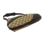 Gucci Sherry Line GG Pattern Logo Horsebit Canvas Leather Shoulder Bag Brown — view 7