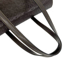 Celine C Macadam Triomphe Logo Pattern Embossed Leather Mini Boston Bag Brown — view 4