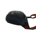 Gucci Print Small Belt Sherry Line Leather Bag Waist Pouch Black — view 6