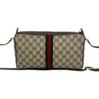 Gucci Vintage Sherry Line GG Logo Pattern Leather Shoulder Bag Pochette Brown — view 3
