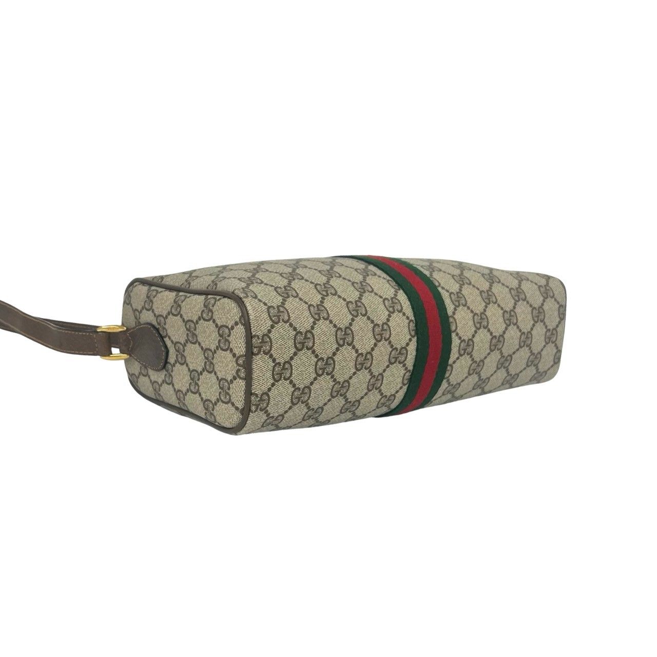 Gucci Vintage Sherry Line GG Logo Pattern Leather Shoulder Bag Pochette Brown — view 7