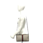 Gucci Vintage Sherry Line GG Logo Pattern Leather Shoulder Bag Pochette Brown — view 2