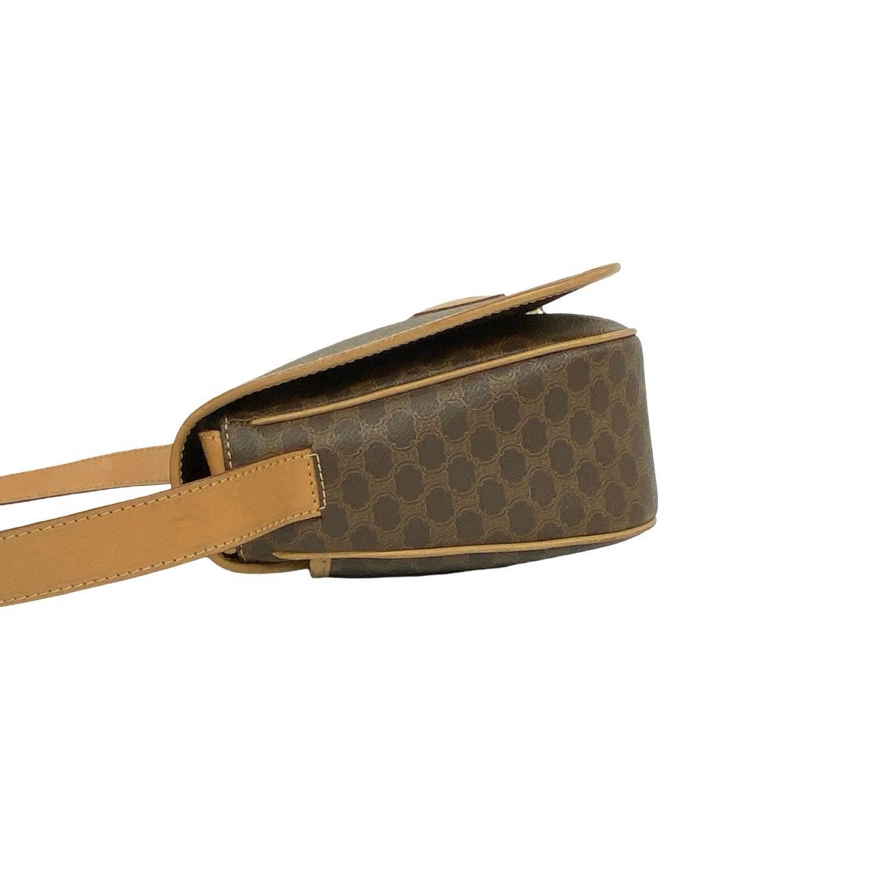 Celine Vintage Macadam Blason Pattern Triomphe Leather Shoulder Bag Pochette — view 5