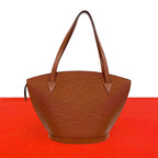Louis Vuitton Vintage Saint Jacques Epi Leather Tote Shoulder Bag Kenya Brown