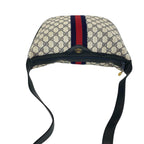 Gucci Vintage GG Logo Pattern Sherry Line Leather Shoulder Bag Navy — view 4