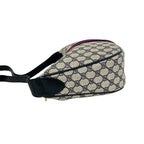 Gucci Vintage GG Logo Pattern Sherry Line Leather Shoulder Bag Navy — view 5