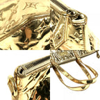 Louis Vuitton Shoulder Bag Bellevue GM Leather Gold — view 7