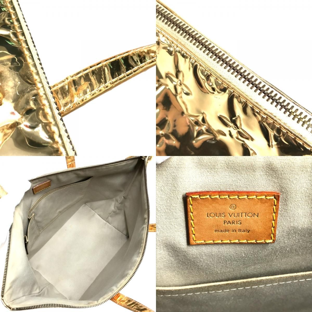 Louis Vuitton Shoulder Bag Bellevue GM Leather Gold — view 8