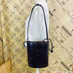 Gucci Bucket Shape Shoulder Bag Interlocking G Logo Vintage Patent Brown — view 4