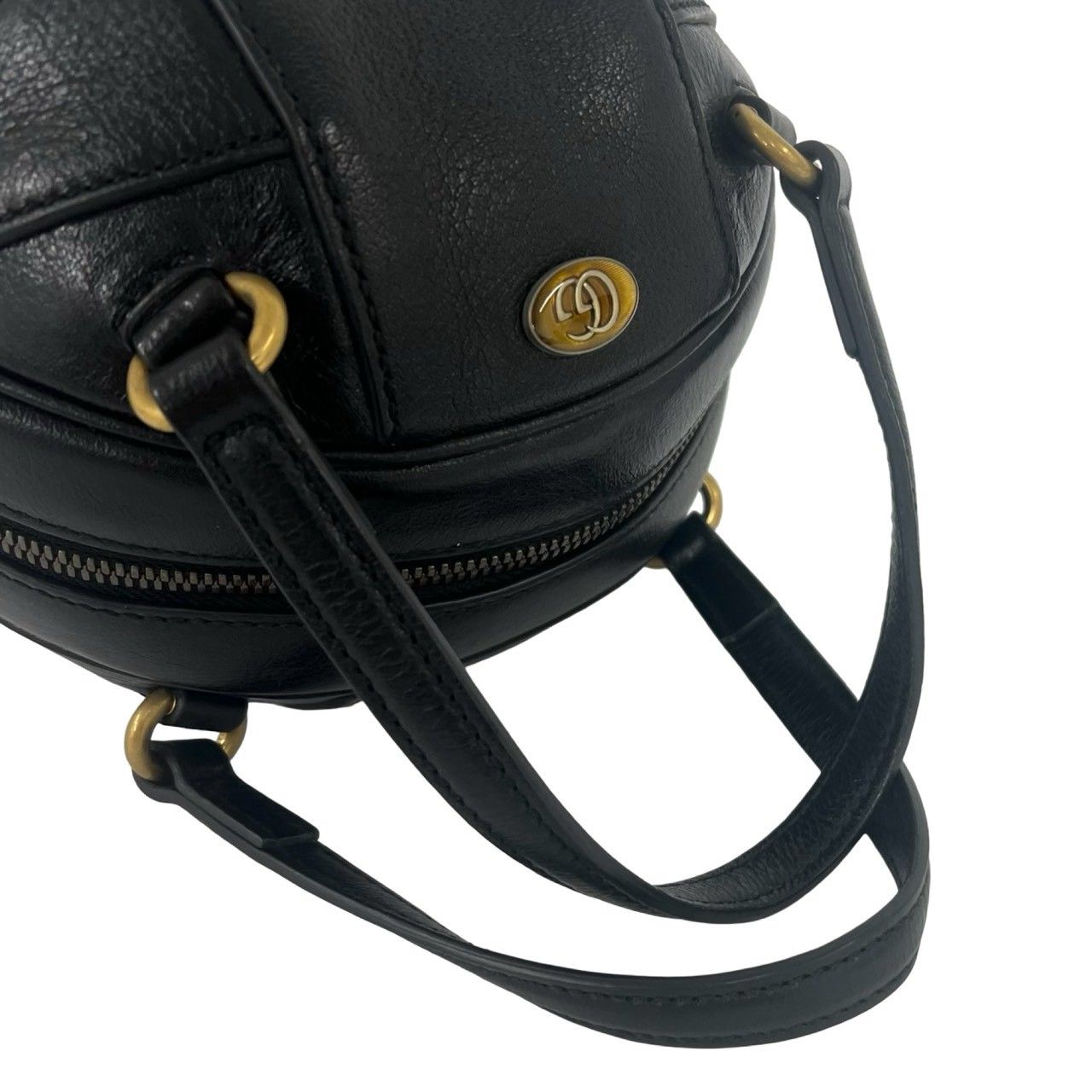 Gucci Basketball Shape GG Logo Leather 2-Way Shoulder Bag Black — view 4