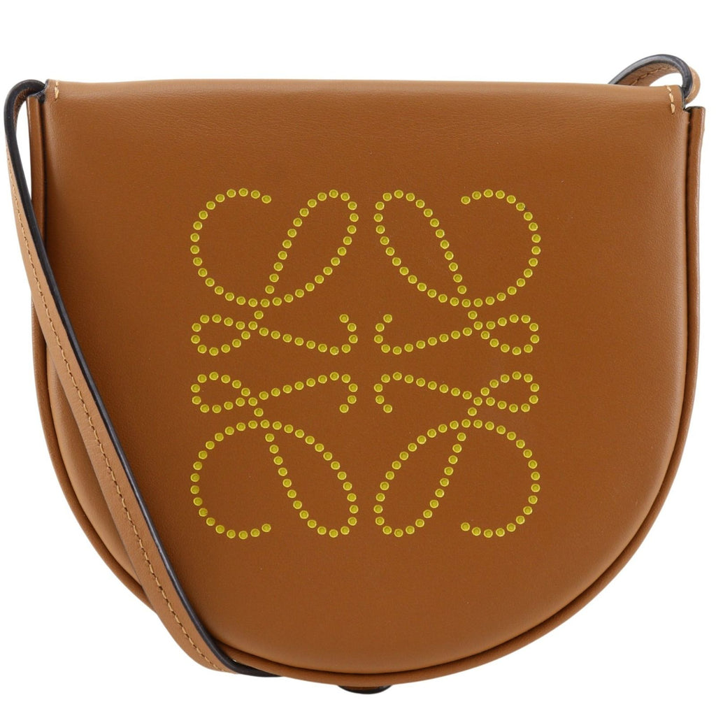 Loewe Small Heel Pouch Pochette Calfskin Brown Shoulder Bag