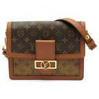 Louis Vuitton Dauphine MM Monogram Reverse Shoulder Bag Brown