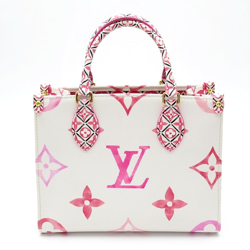 Louis Vuitton On The Go PM Handbag White Pink — view 4
