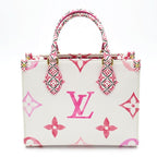 Louis Vuitton On The Go PM Handbag White Pink — view 4