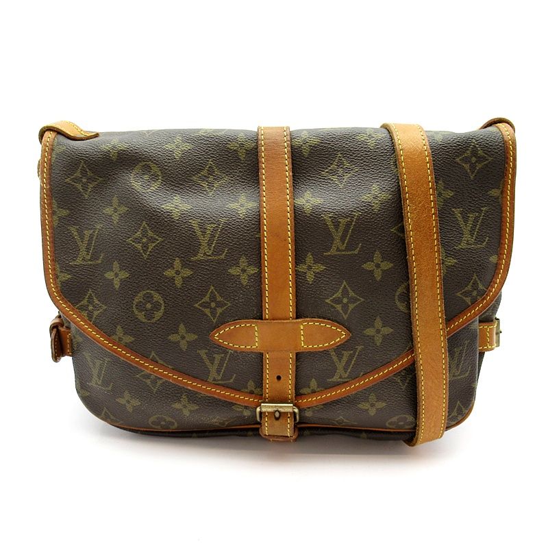 Louis Vuitton Saumur 30 Monogram Shoulder Bag Brown