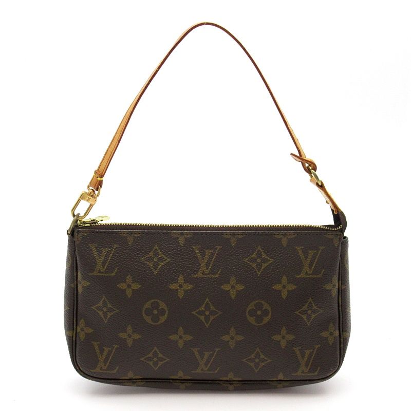 Louis Vuitton Pochette Accessoires Monogram Handbag Brown