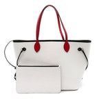 Louis Vuitton Neverfull MM Epi Tote Bag Blanc Optique
