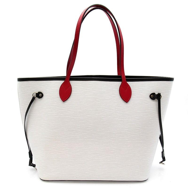Louis Vuitton Neverfull MM Epi Tote Bag Blanc Optique — view 4