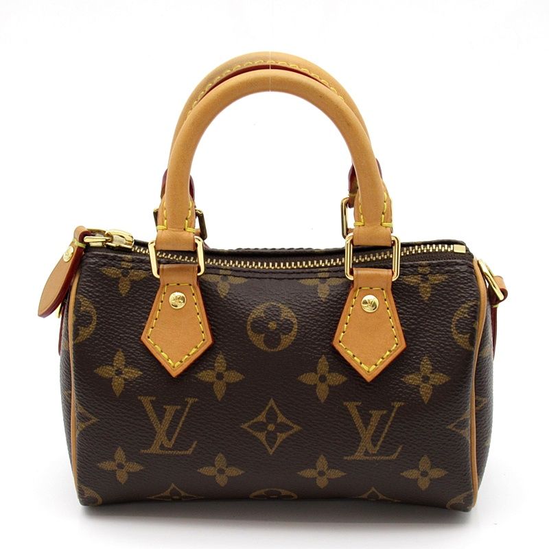 Louis Vuitton Nano Speedy Monogram Handbag Brown
