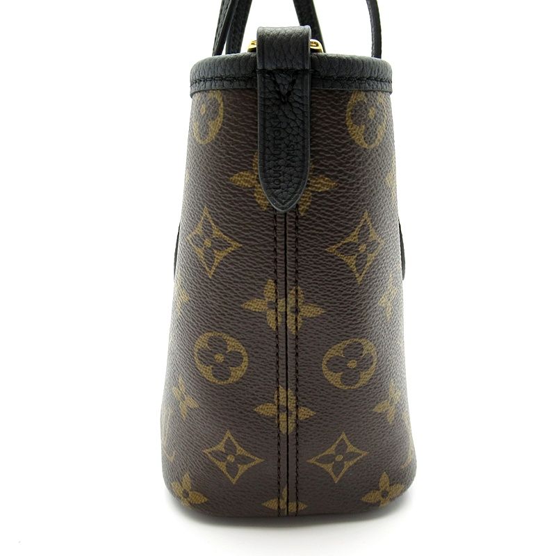 Louis Vuitton Neverfull Inside Out Monogram Leather Tote Bag Black — view 3