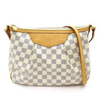 Louis Vuitton Siracusa PM Damier Azur Shoulder Bag White
