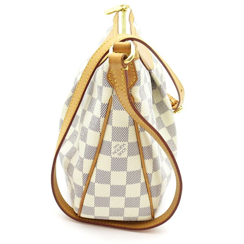 Louis Vuitton Siracusa PM Damier Azur Shoulder Bag White — view 3