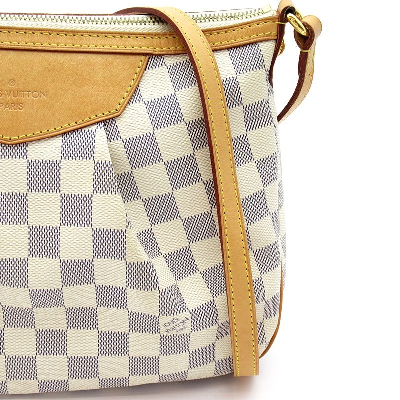 Louis Vuitton Siracusa PM Damier Azur Shoulder Bag White — view 2