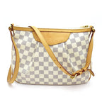 Louis Vuitton Siracusa PM Damier Azur Shoulder Bag White — view 4