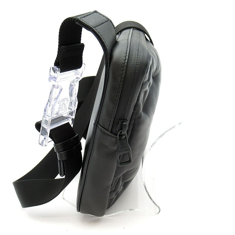 Louis Vuitton Asymmetrical Sling Bag Lambskin Black — view 5