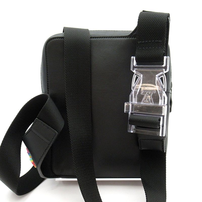 Louis Vuitton Asymmetrical Sling Bag Lambskin Black — view 4