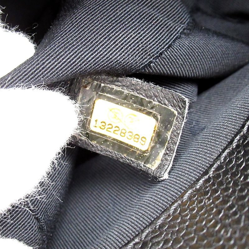 Chanel Grand Shopping Tote Bag GST Caviar Leather Black — view 8
