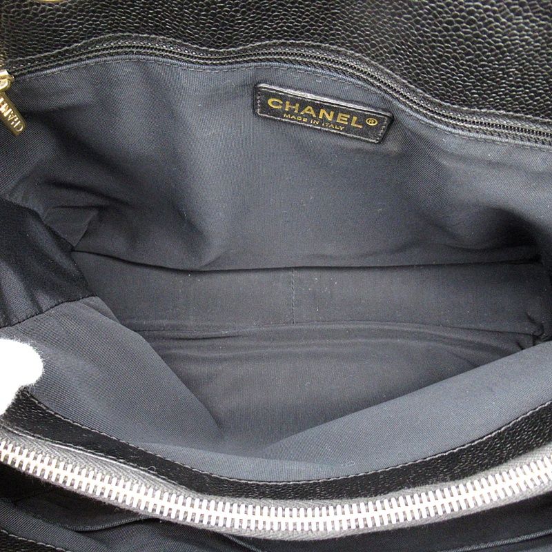 Chanel Grand Shopping Tote Bag GST Caviar Leather Black — view 7