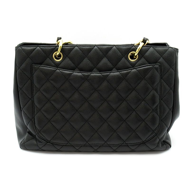 Chanel Grand Shopping Tote Bag GST Caviar Leather Black — view 4