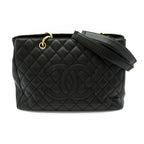 Chanel Grand Shopping Tote Bag GST Caviar Leather Black