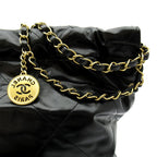 Chanel 22 Small Handbag Calfskin Black — view 2