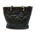 Chanel 19 Dixneuf Chain Tote Lambskin Shoulder Bag Black — view 4