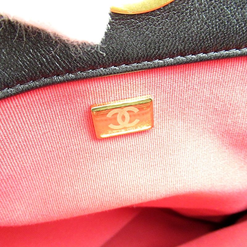 Chanel 19 Dixneuf Chain Tote Lambskin Shoulder Bag Black — view 8