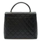 Chanel Quilted Handbag Caviar Leather Black — view 4